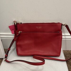 Kate Spade Polly redjasper red crosssbody bag purse NWT